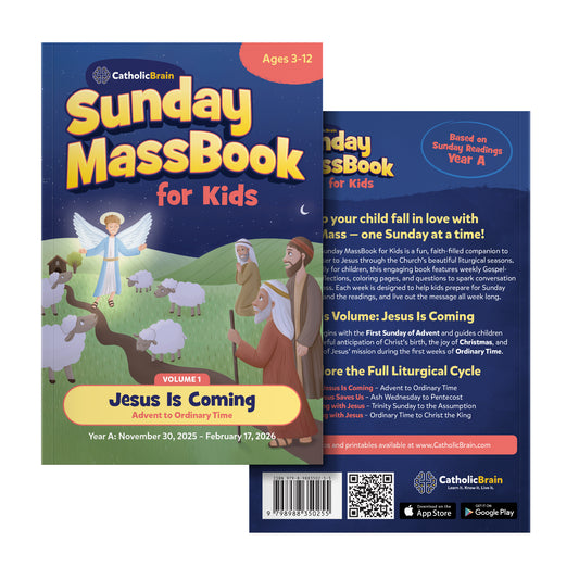 CatholicBrain Sunday Massbook for Kids – Volume 1: Jesus is Coming