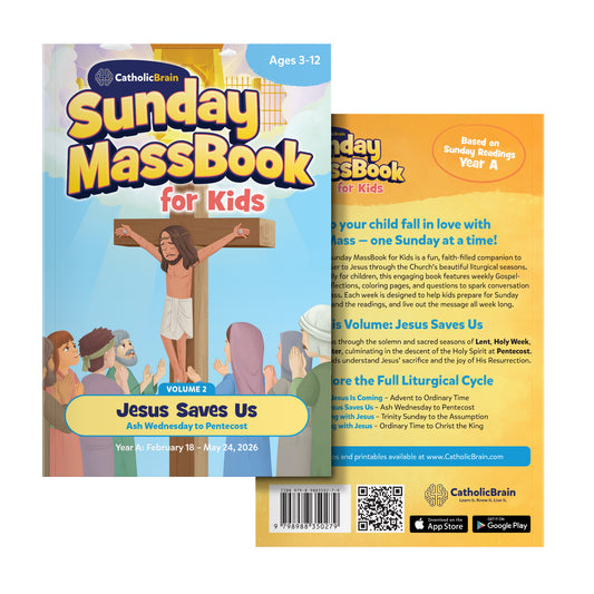 CatholicBrain Sunday Massbook for Kids – Volume 2: Jesus Saves Us