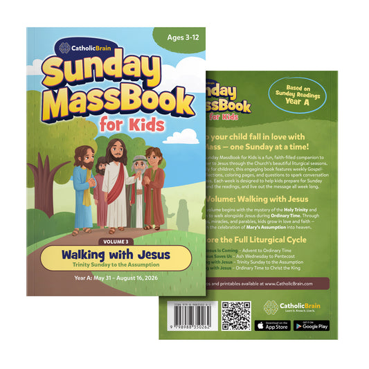 CatholicBrain Sunday Massbook for Kids – Volume 3: Walking with Jesus