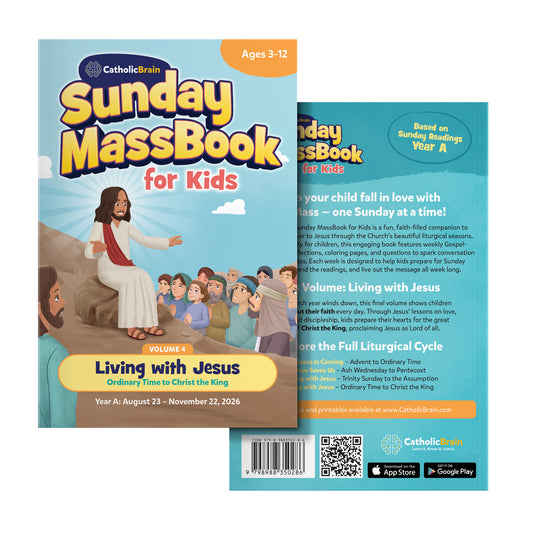 CatholicBrain Sunday Massbook for Kids – Volume 4: Living with Jesus