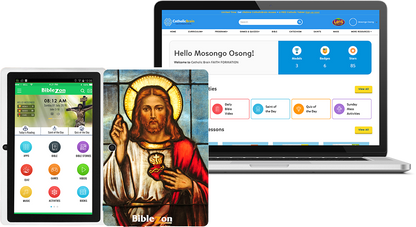 Biblezon Catholic Tablet + Lifetime CatholicBrain Access