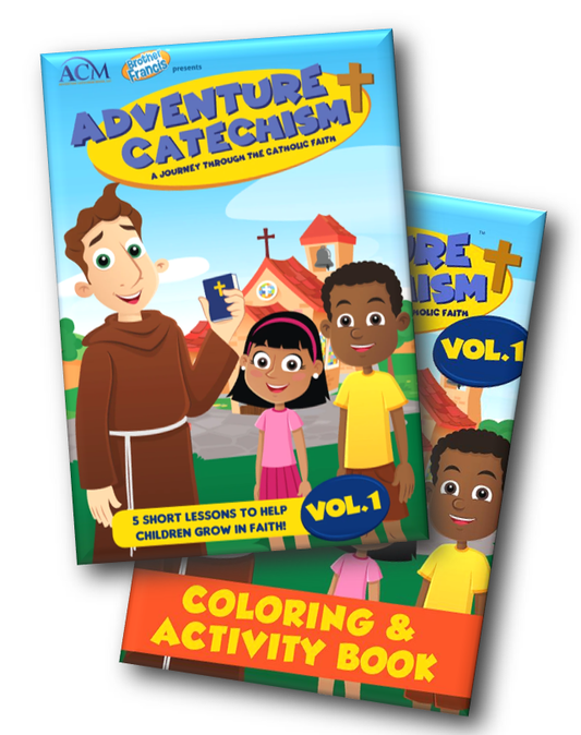 Adventure Catechism Books Set (1 x Reader, 1 x Coloring Book)