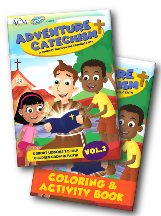 Adventure Catechism Books Set (1 x Reader, 1 x Coloring Book)