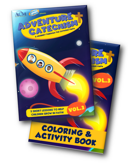 Adventure Catechism Books Set (1 x Reader, 1 x Coloring Book)