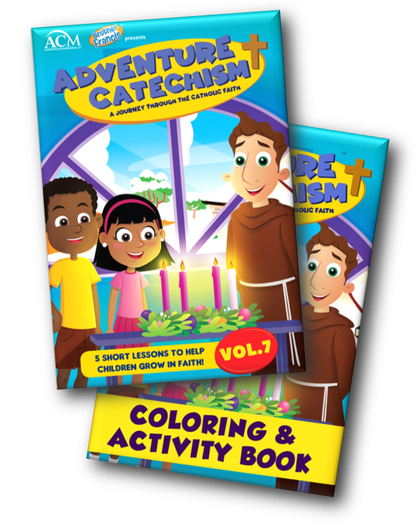 Adventure Catechism Books Set (1 x Reader, 1 x Coloring Book)